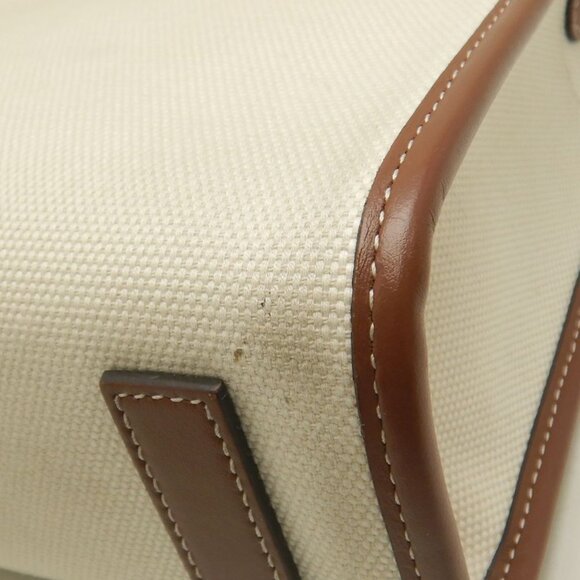 BURBERRY Mini Freya Tote 8044141 Bag Canvas x Leather Natural Brown Women's 2... - Picture 15 of 16